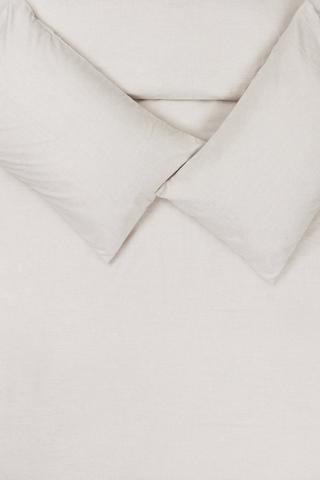 Soft Touch Linen Look Plain Duvet Cover Set