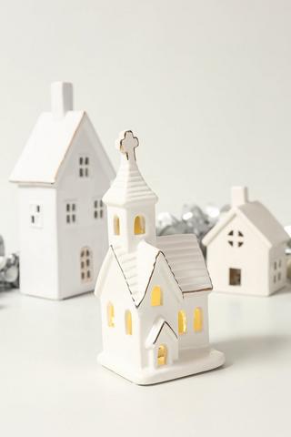 Led Church Statue, 10x22cm