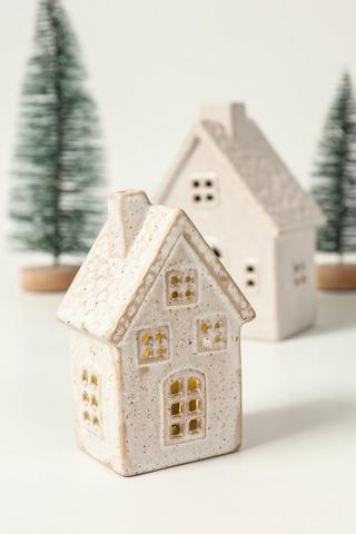 Speckle Led House, 9x14cm