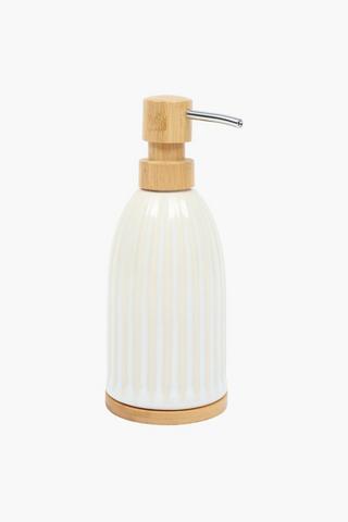 Ceramic Bamboo Stripe Soap Dispenser