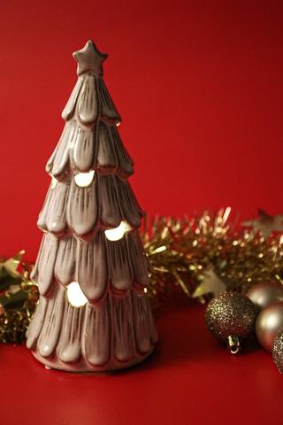 Led Drip Ceramic Festive Tree, 9x23cm