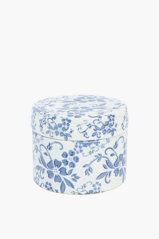 Ceramic Delft Storage Box, 12x10cm