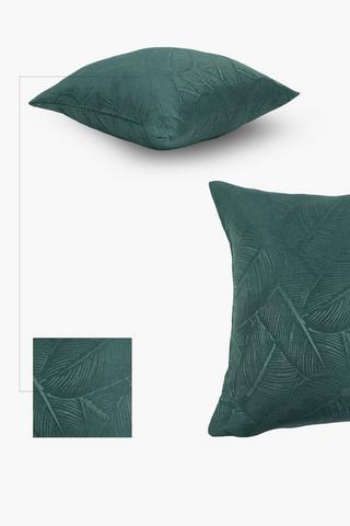 Jacquard Leaf Scatter Cushion Cover, 40x40cm