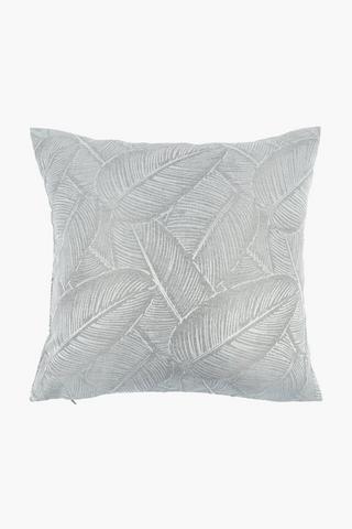 Jacquard Leaf Scatter Cover Only, 40x40cm