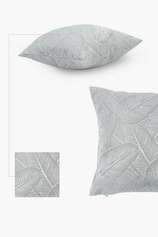 Jacquard Leaf Scatter Cover Only, 40x40cm
