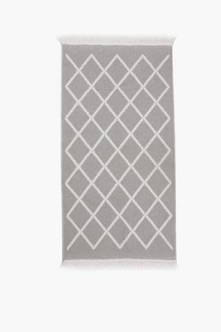 Polycotton Jacquard Geometric Runner, 120x180cm