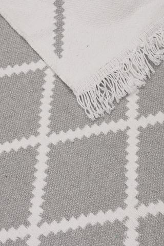 Polycotton Jacquard Geometric Runner, 120x180cm