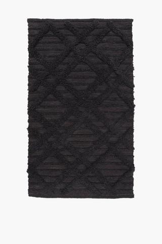 2 Piece Tufted Diamond Bath Mat Set