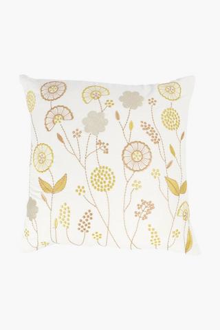 Textured Floral Scatter Cover Only, 50x50cm