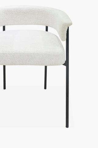 Chenille Curved Dining Chair