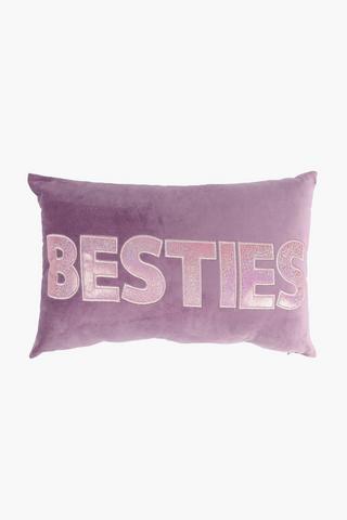 Velvet Besties Scatter Cushion, 30x50cm