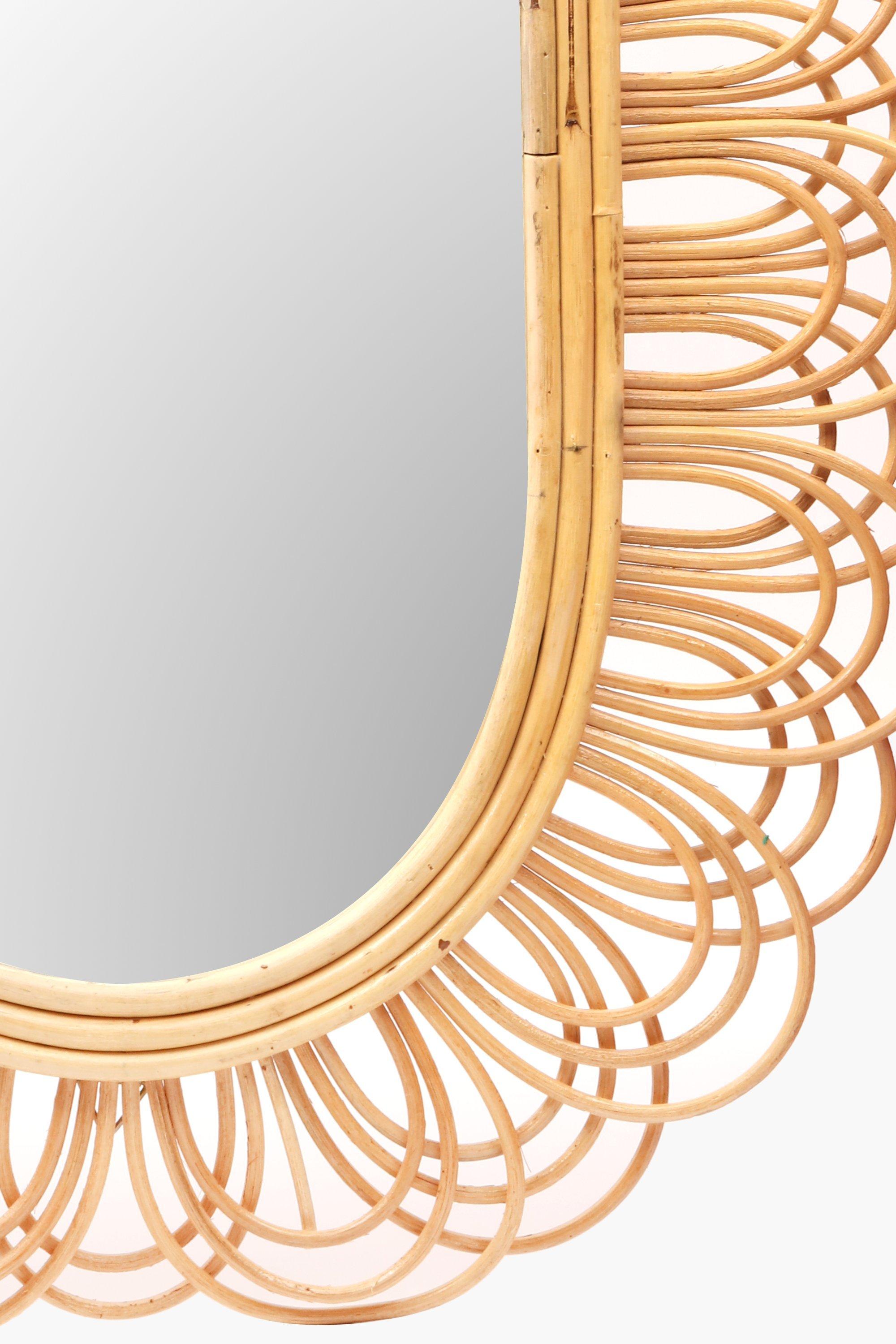 Rattan Mirror, 73x100cm