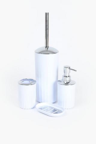 Polypropylene And Chrome Fluted Bath Tumbler