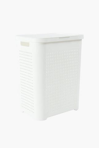 52l Plastic Checkered Laundry Basket