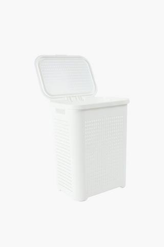 52l Plastic Checkered Laundry Basket