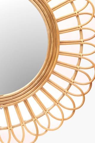 Rattan Round Mirror, 90cm