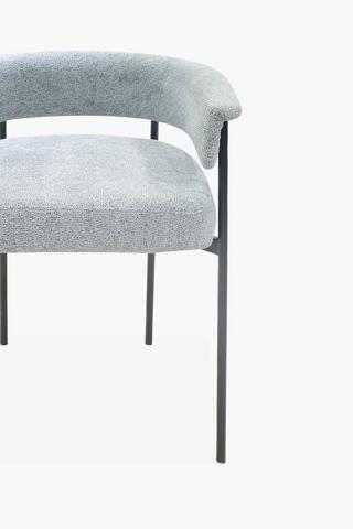 Chenille Curved Dining Chair