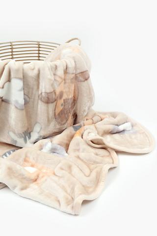 Mink Zebra Friends Baby Blanket, 100x130cm