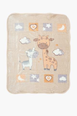 Mink Zebra Friends Baby Blanket, 100x130cm