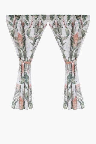 2 Pack Pink Star Protea Cafe Curtain, 110x120cm