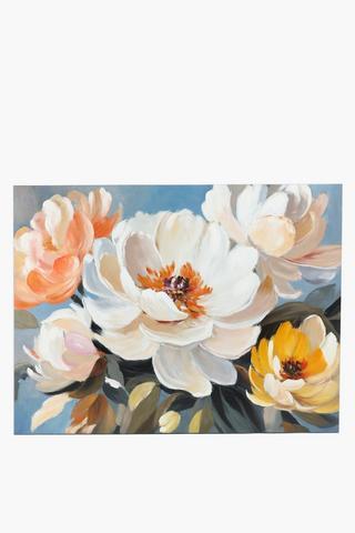 Hand Painted Flowers Canvas, 90x120cm