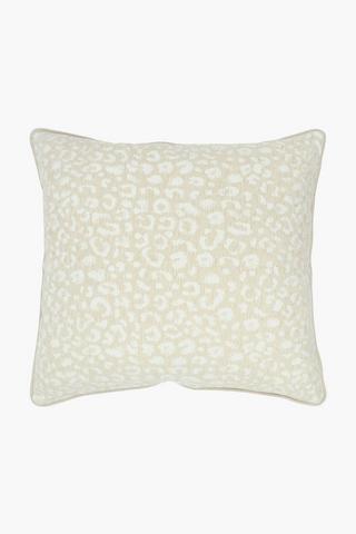 Premium Jacquard Leopard Scatter Cover, 60x60cm