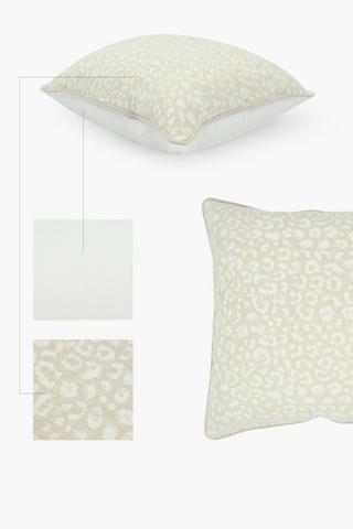 Premium Jacquard Leopard Scatter Cover, 60x60cm