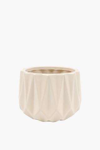 Urban Geo Ceramic Planter, 13x13cm