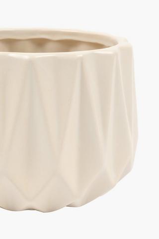 Urban Geo Ceramic Planter, 13x13cm