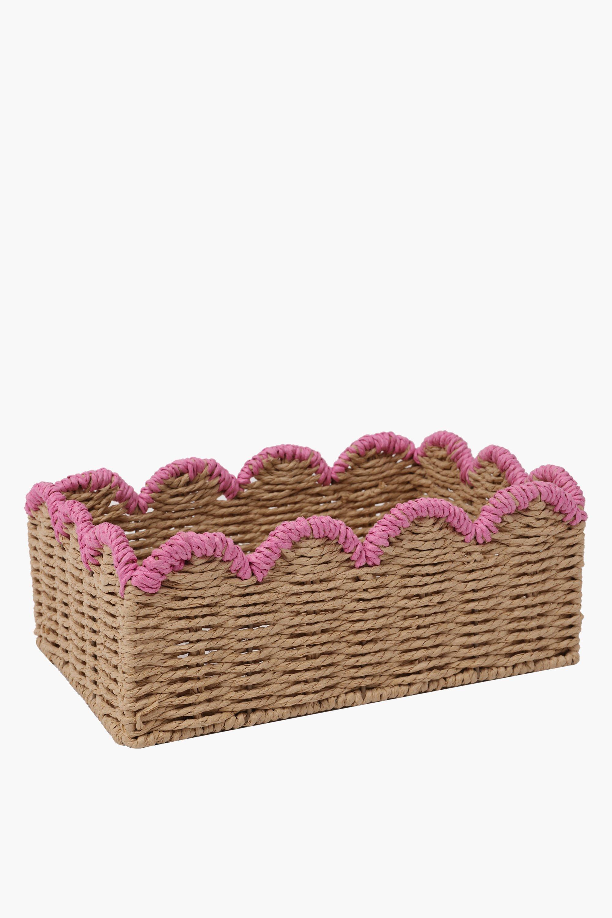 Weave Scallop Utility Basket Medium
