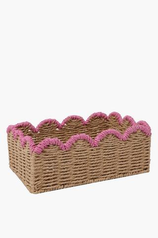 Weave Scallop Utility Basket Medium