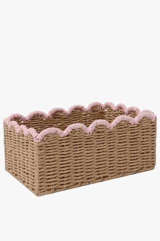 Weave Scallop Utility Basket Large