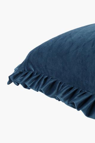 Velvet Ruffle Scatter Cushion, 60x60cm