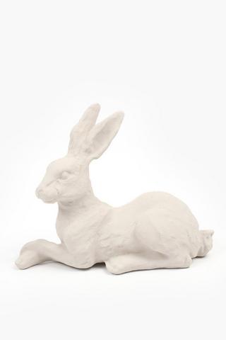 Resting Hare Statue, 22x17cm
