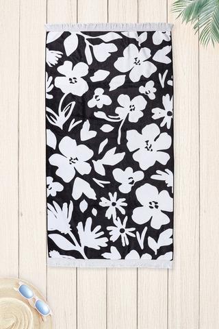 Polycotton Printed Fringe Vivo Beach Towel, 85x160cm