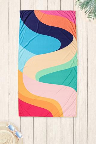 Soft Touch Abstract Beach Towel, 80x150cm