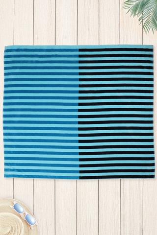 Cotton Jacquard Stripe Beach Blanket, 165x175cm