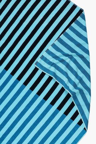Cotton Jacquard Stripe Beach Blanket, 165x175cm