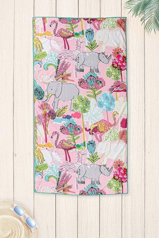 Soft Touch Printed Sugar Island Beach Towel, 70x130cm