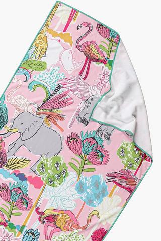 Soft Touch Printed Sugar Island Beach Towel, 70x130cm