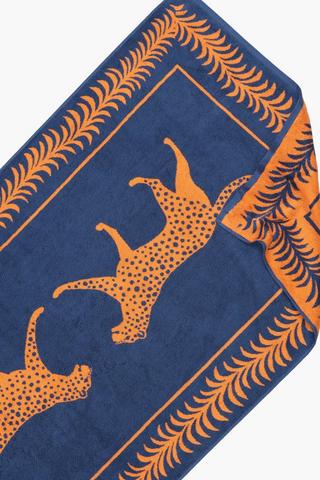 Premium Cotton Jacquard Leopard Beach Towel, 90x170cm