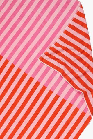 Cotton Jacquard Stripe Beach Blanket, 165x175cm