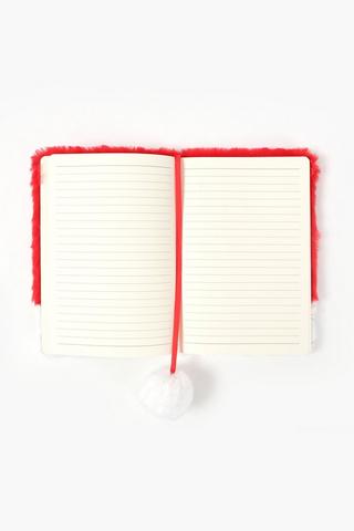 Christmas A5 Faux Fur Notebook