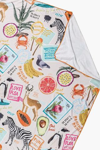Soft Touch Printed Paternoste Beach Blanket, 150x170cm