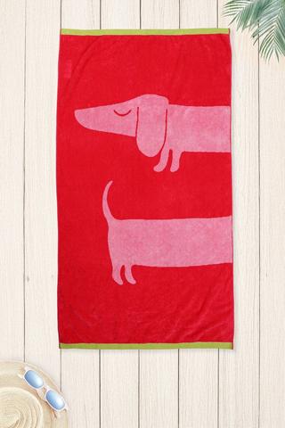 Cotton Jacquard Dog Beach Towel, 85x160cm