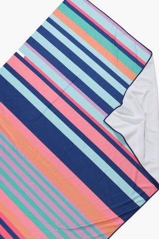 Soft Touch Printed Stripe Beach Blanket, 150x170cm