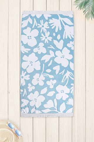 Polycotton Printed Fringe Vivo Beach Towel, 85x160cm