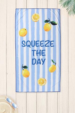 Soft Touch Printed Lemons Beach Towel, 70x130cm