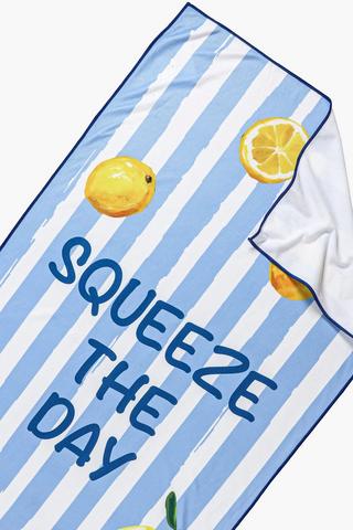 Soft Touch Printed Lemons Beach Towel, 70x130cm
