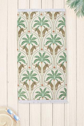 Polycotton Printed Fringe Ubombo Beach Towel,